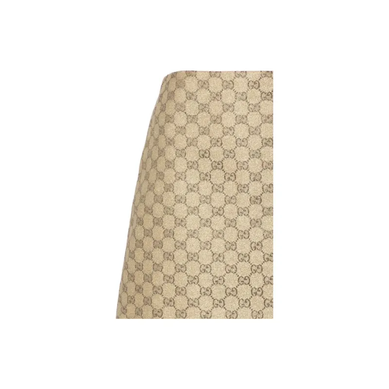 GUCCI Gg Glitter Canvas Skirt 'Gold'-4