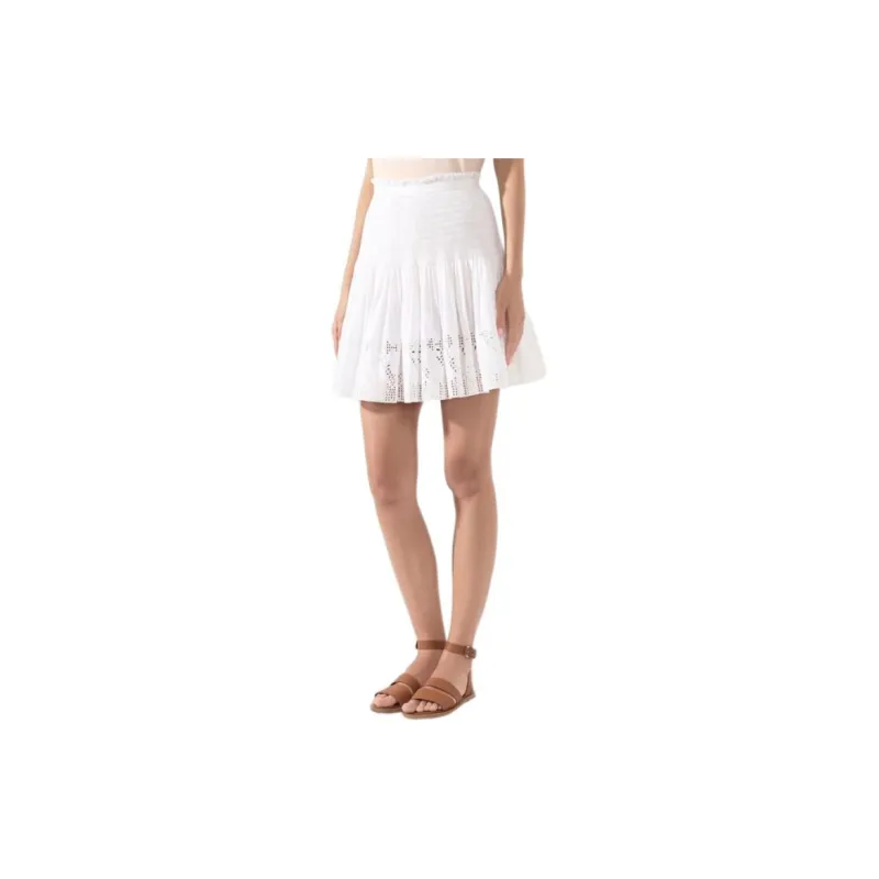 Chloe Casual Short Skirts Women's White-3