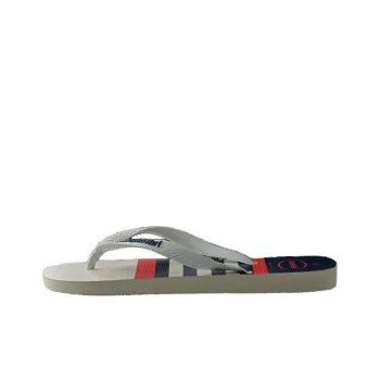 Havaianas Rubber Sole Abrasion Resistant Flip Flops Unisex White