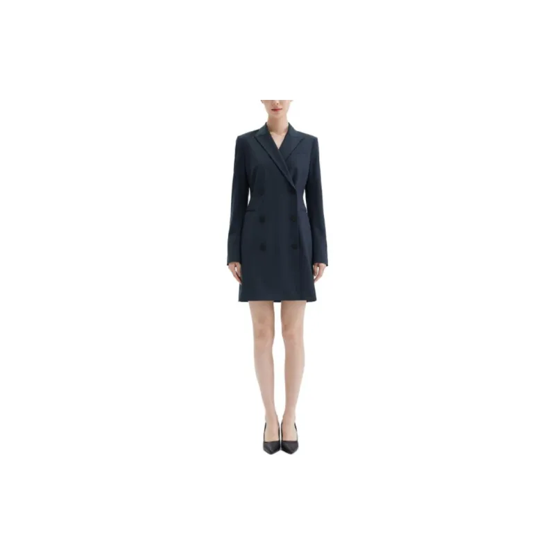 THEORY Long-Sleeved Dresses Women's Blue Gray-2