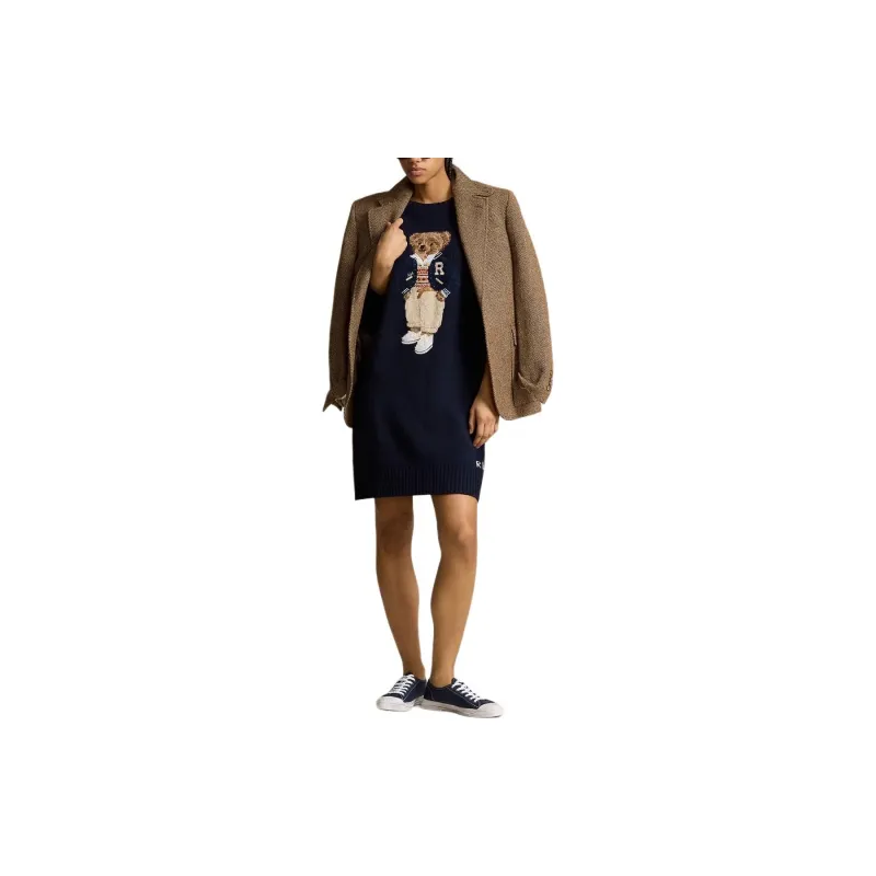 Polo Ralph Lauren Polo Bear Crewneck Sweater Dress-3