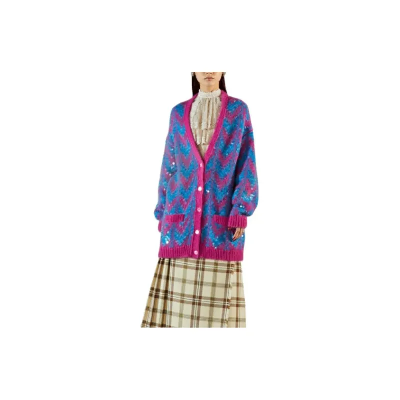 GUCCI Button Up Sequinned Cardigan-2