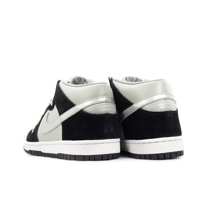 Nike Sb Dunk Mid Black Silver-2