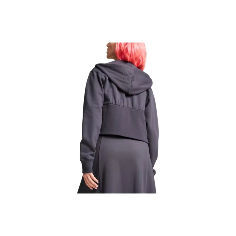 PUMA CROPPEDhoodie Sweatshirt Women's Galaxy Gray-3