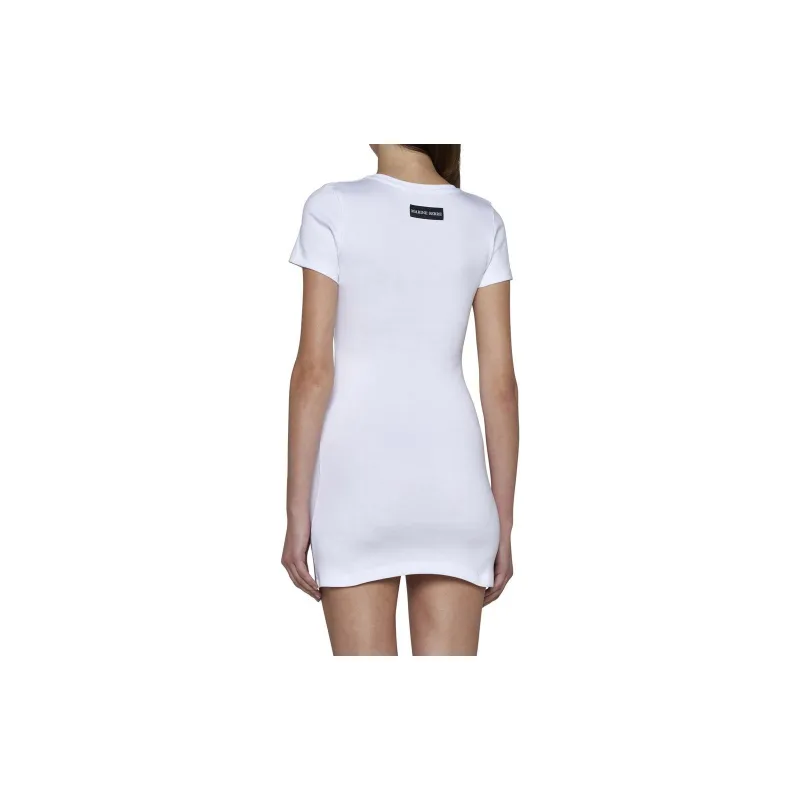 Marine Serre Moon Embroidered Short Sleeved Mini Dress-3