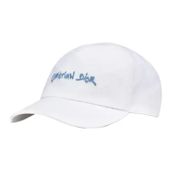 DIOR Cotton Baseball Caps Men's White