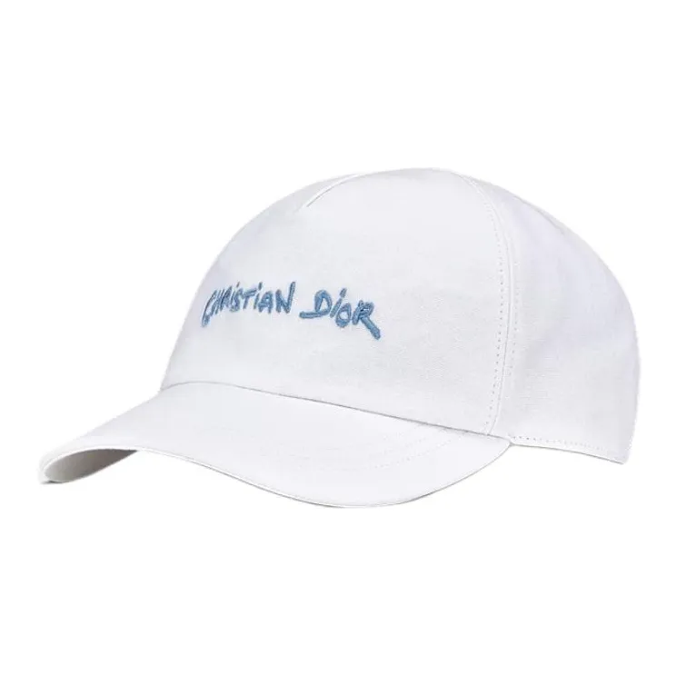 DIOR Cotton Baseball Caps Men's White-0