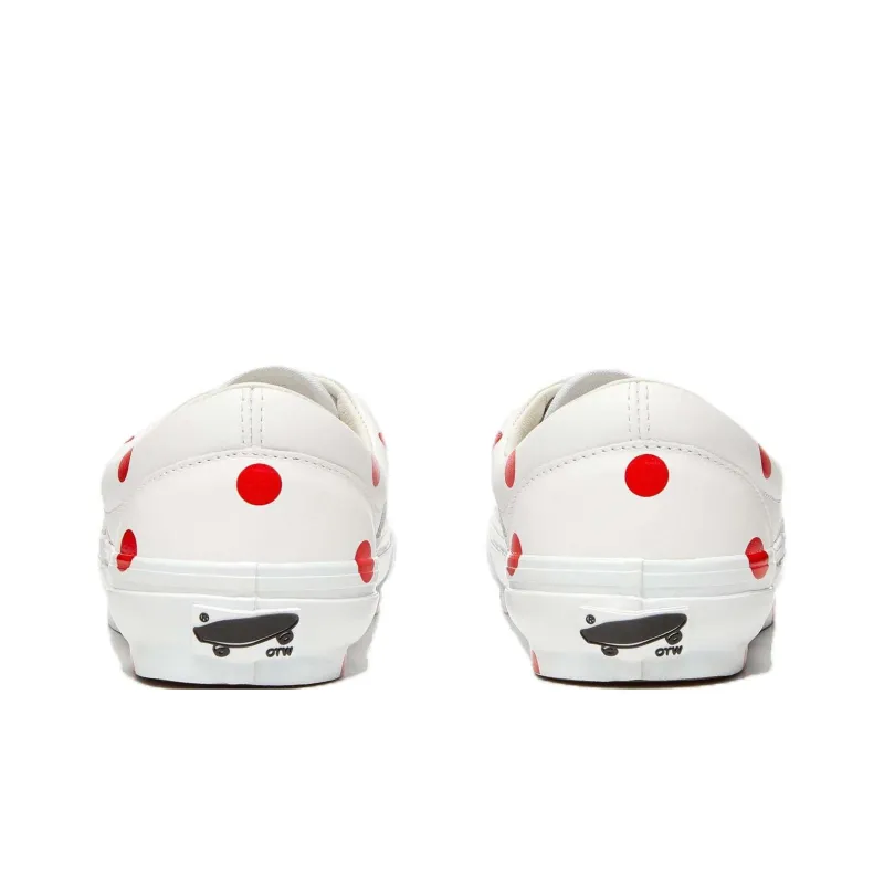 COMME Des GARÇONS GIRL x Vans Abrasion Resistant Breathable Low Top Skateboard Shoes Men's White Red-4