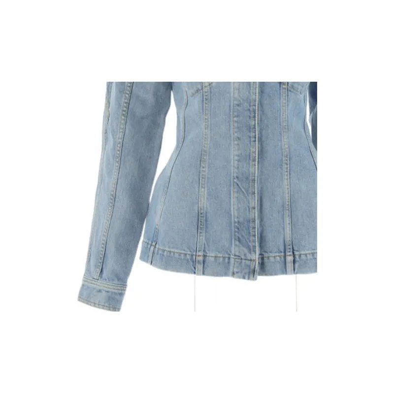 Alaia Denim Jackets Women's Blue-3