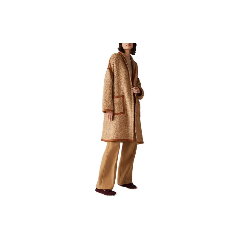 Loro Piana Velvet feel Coat Women's Brown-2