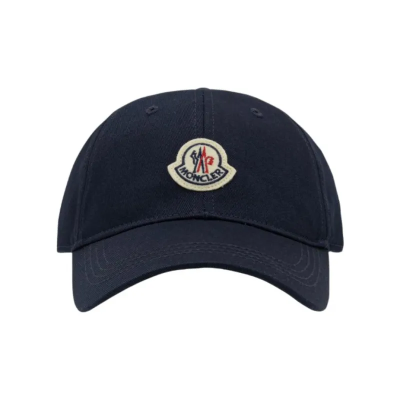 Moncler Cotton Baseball Caps Unisex Navy-1