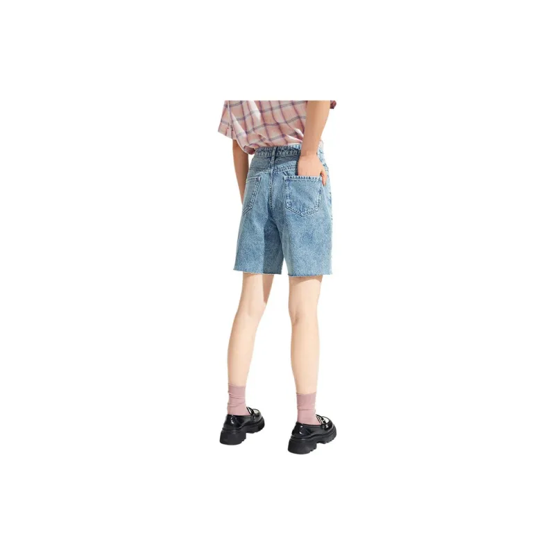 Hotwind Denim Shorts Women's Blue-1