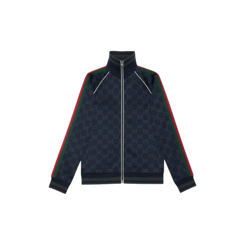 GUCCI Jackets Men Dark Blue