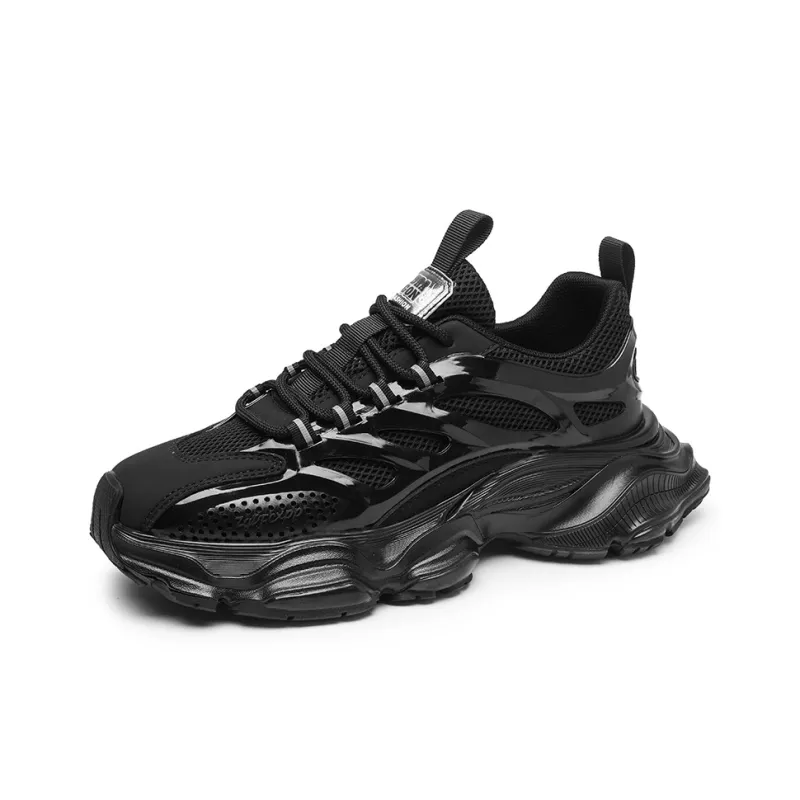 Wooden Rabbit Cushioning Anti-Slip Wear-Resistant Breathable Height Increasing Low-Top Chunky Sneakers Men's-1