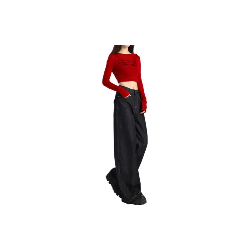 Concubine Zhu Jeans Women's Dark Blue-6