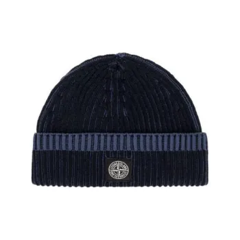 STONE ISLAND Logo-Patch Ribbed Beanie