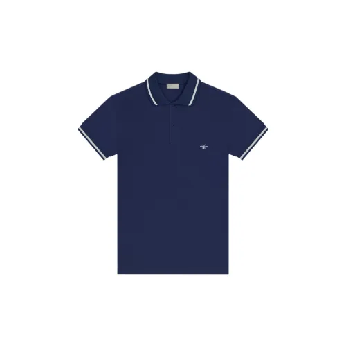 DIOR Quarterly New Products Polo Shirts Men Navy