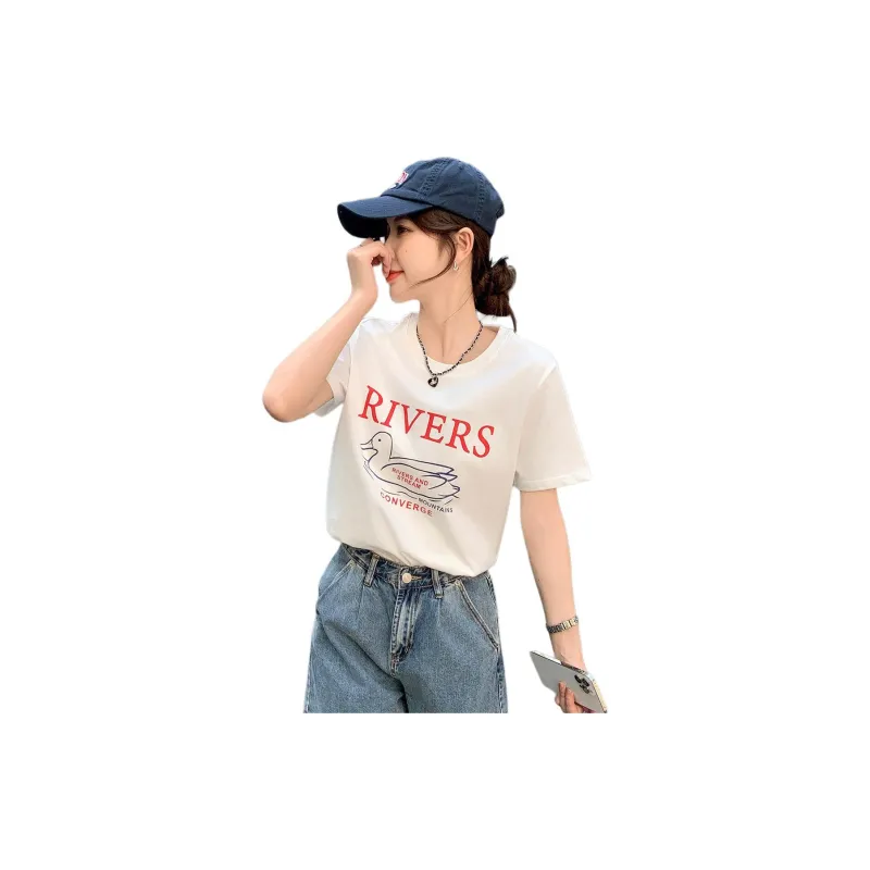 Tonlion T Shirt Women's Raw White-2