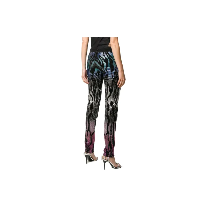 PHILIPP PLEIN Embellished Zebra Pattern Jeggings-2