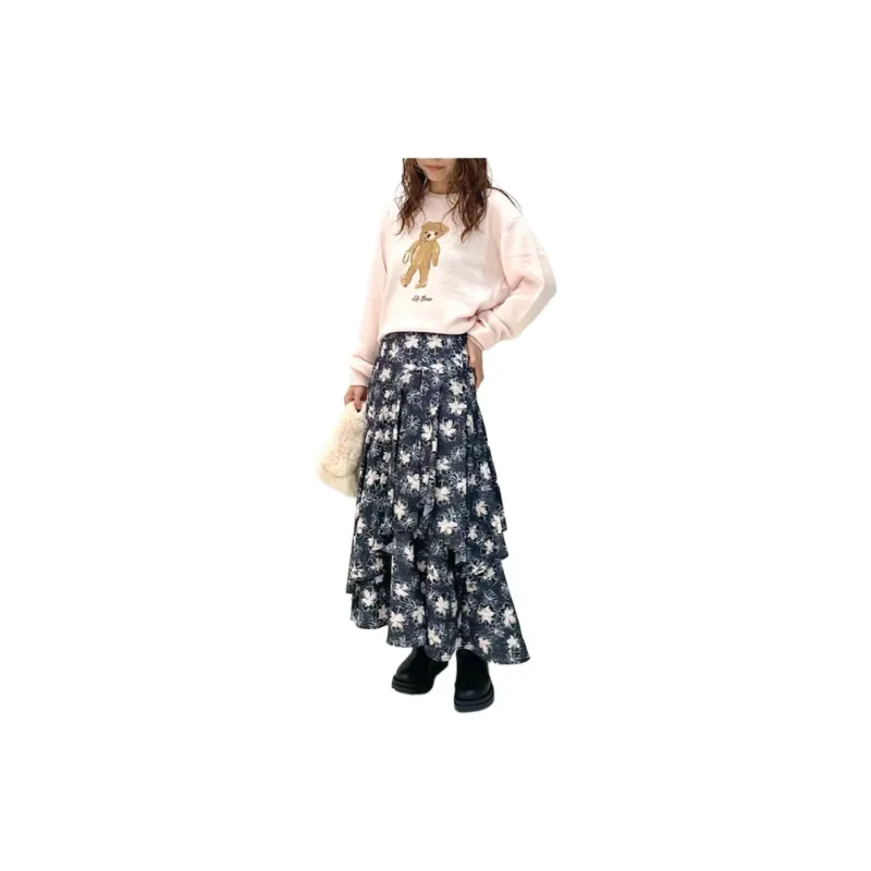Lily Brown Casual Long Skirts Women's-1