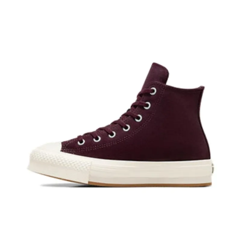 Converse Chuck Taylor All Star Anti Slip Wear Resistant High Top Canvas Shoes Women's Burgundy-0
