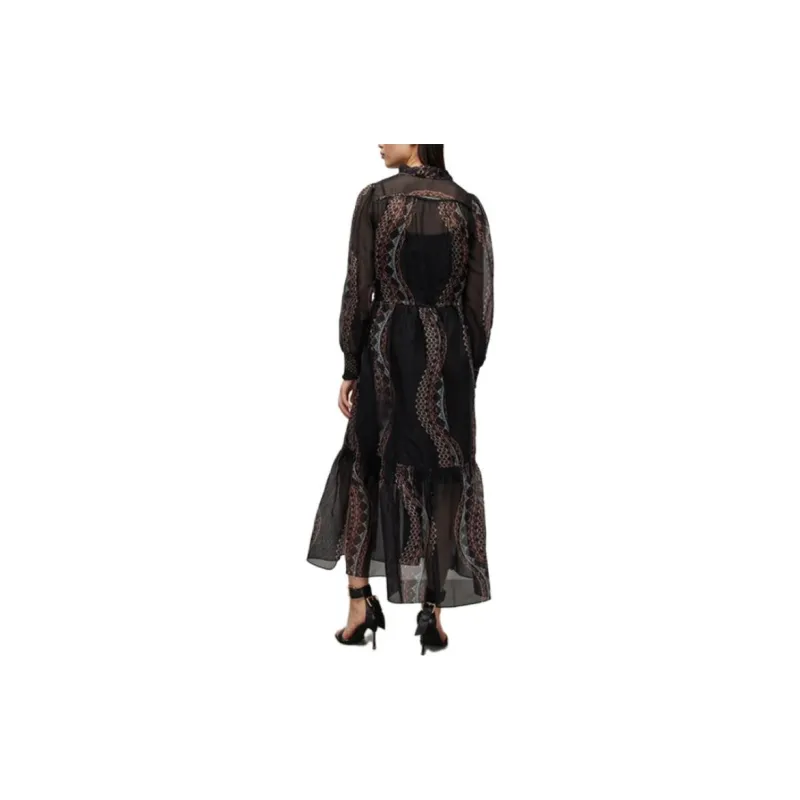 ALLSAINTS Long-Sleeved Dresses Women's Black-3