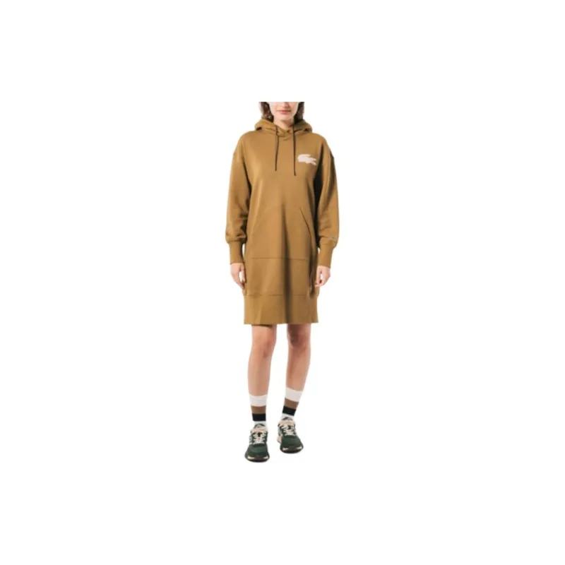 LACOSTE Long Sleeved Dresses Women's Brown-2