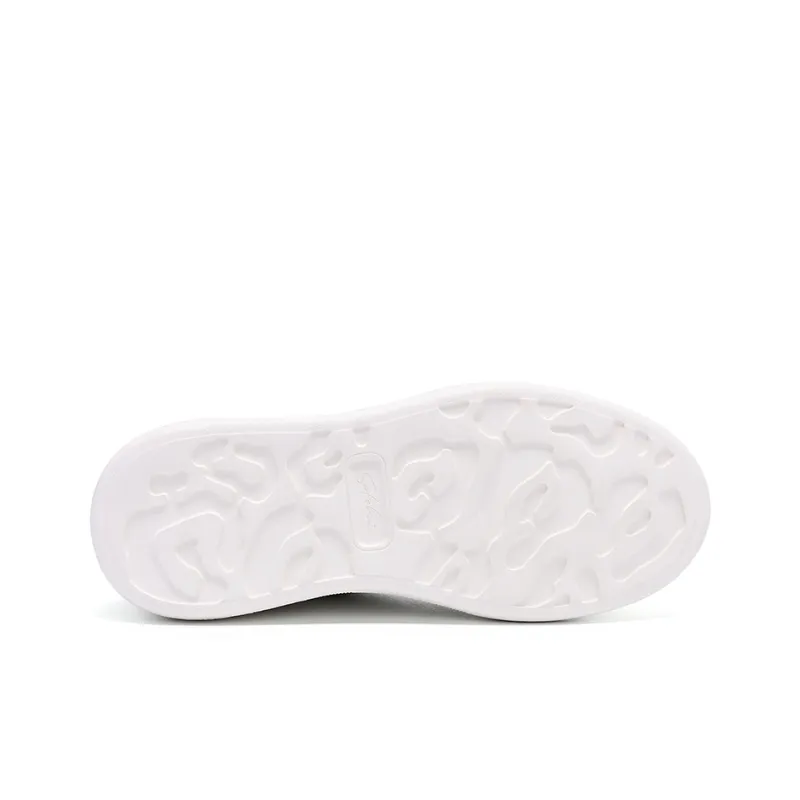 Satchi Slip Resistant Cushioning Wear Resistant Height Increasing Low Top Skateboard Shoes Men's White 4.5cm-5