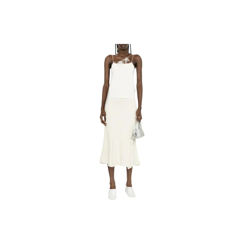 JIL SANDER Embellished Trim Strapped Top-2