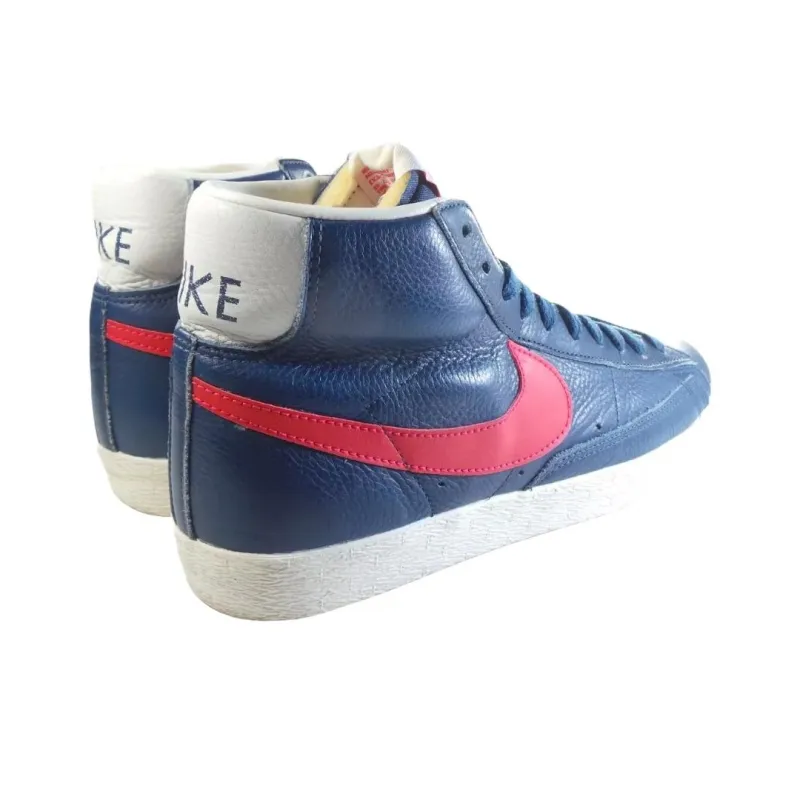 Nike Blazer High Anti-Slip Wear-Resistant Mid-Top Skateboard Shoes Unisex Blue-2