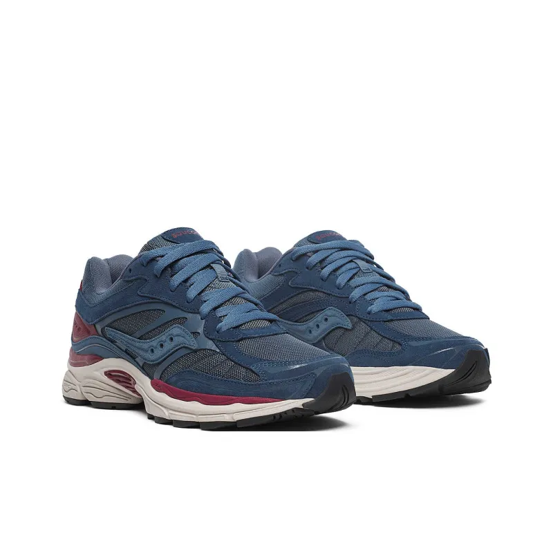 Saucony Pro Grid Omni 9 Breathable, Supportive, And Lightweight Low Top Casual Running Shoes Unisex Blue Red-2