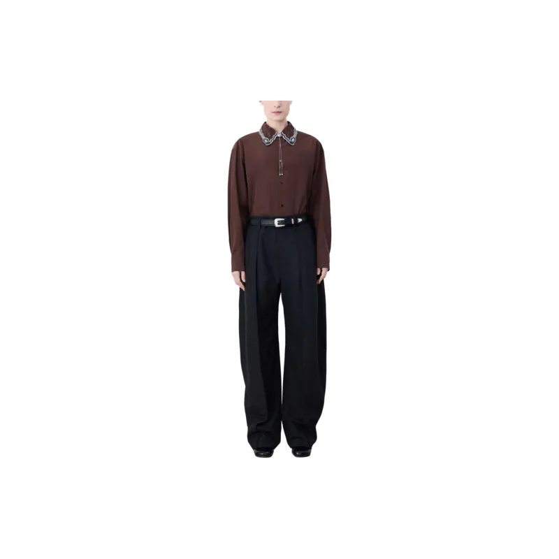 Lemaire Curved Volume Tailored Pants 'Caviar'-1