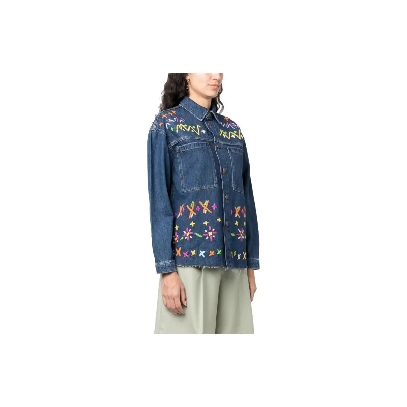 MIRA MIKATI Denim Jacket Women's Blue-3