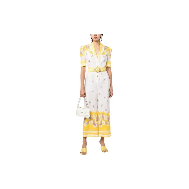 Zimmermann Boat-print Belted Jumpsuit-3