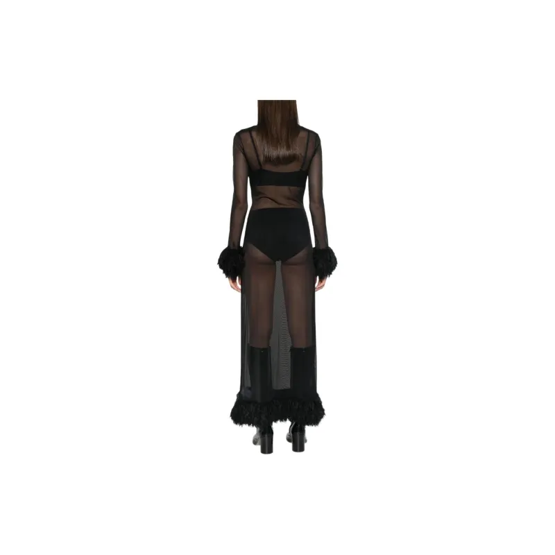 Marine Serre Semi sheer Maxi Dress-1