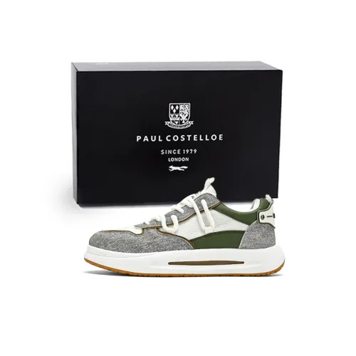 PAUL COSTELLOE Skateboard Shoes Men Low-Top White/Green