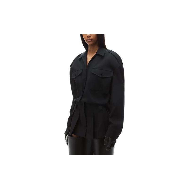 Alexander Wang Skort Detailed Pre Styled Shirt Romper-3
