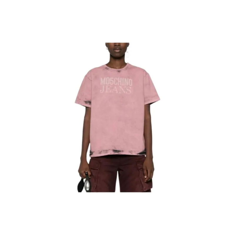 MOSCHINO Jeans Vintage Logo Printed T Shirt-1