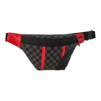 SPRAYGROUND Artificial Leather Crossbody Bags Fanny Pack Regular Unisex Black & Red