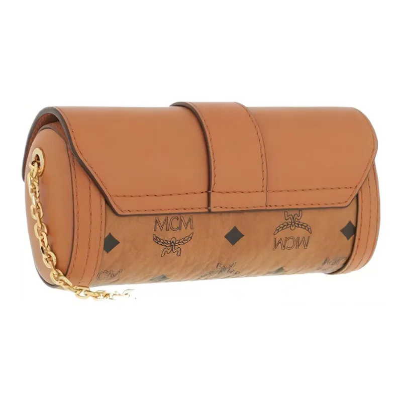 MCM Tracy Visetos Leather Cylinder Bag, Crossbody Bag, Shoulder Bag Women's-3