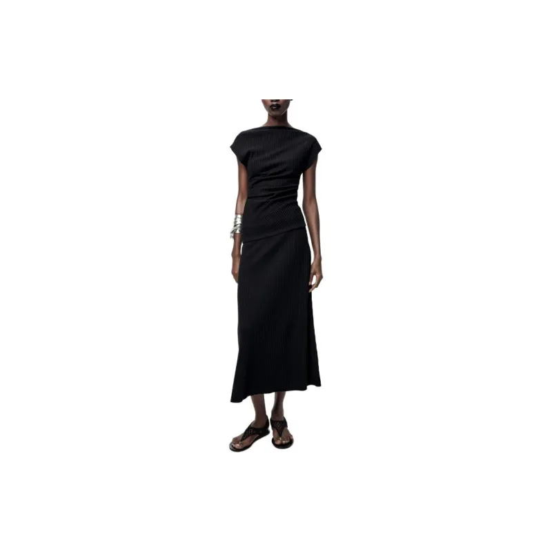 ZARA Tank Tops Women's Black-2