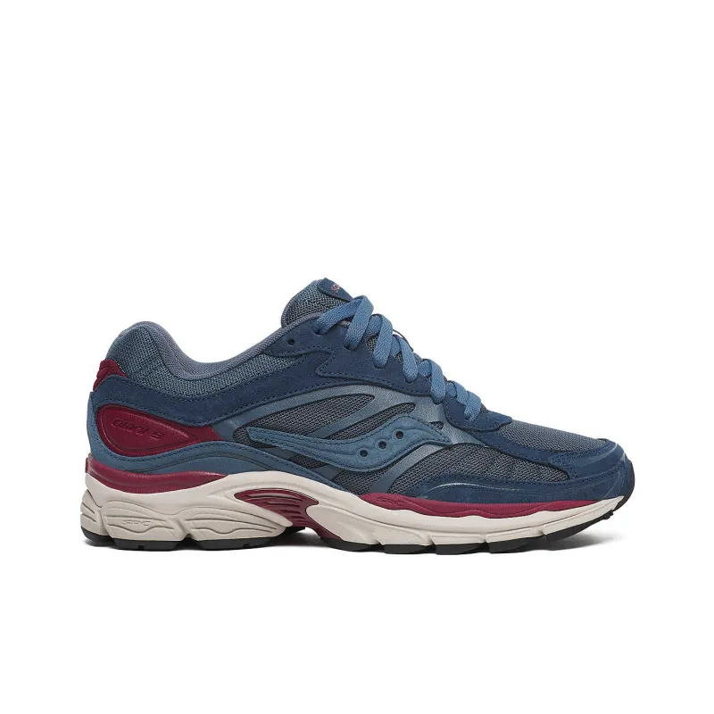 Saucony Pro Grid Omni 9 Breathable, Supportive, And Lightweight Low Top Casual Running Shoes Unisex Blue Red-1