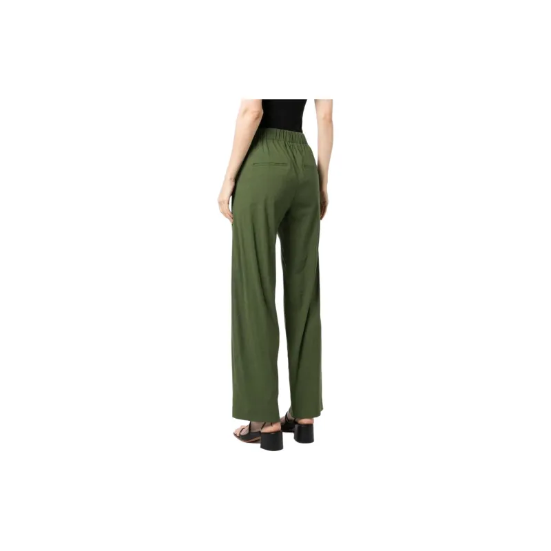 VINCE Pintuck-detailing Linen-blend Trousers-1