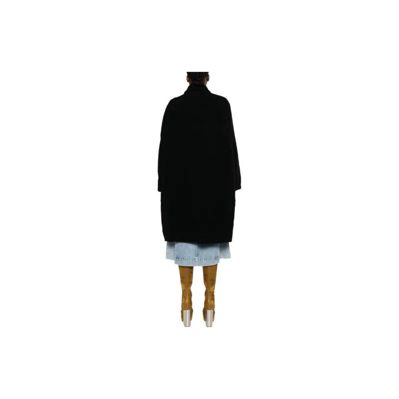 HENRIK VIBSKOV Single-breasted Faux-shearling Coat-1