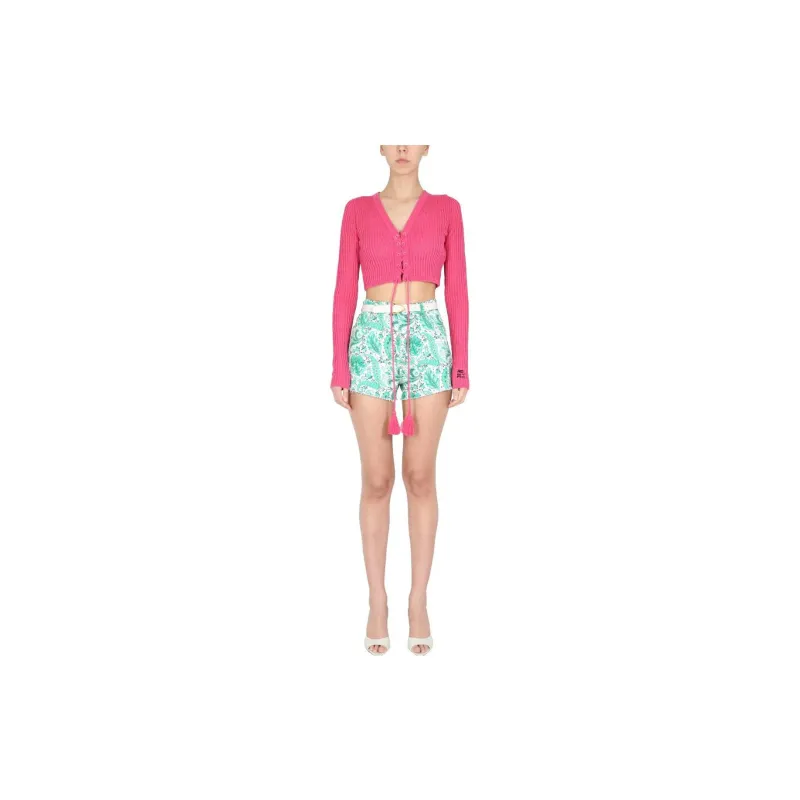 ETRO Lace Up Cropped Cardigan-1
