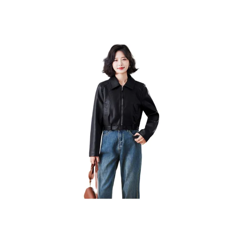 Yi Mengyuan Leather Jacket Women's-2