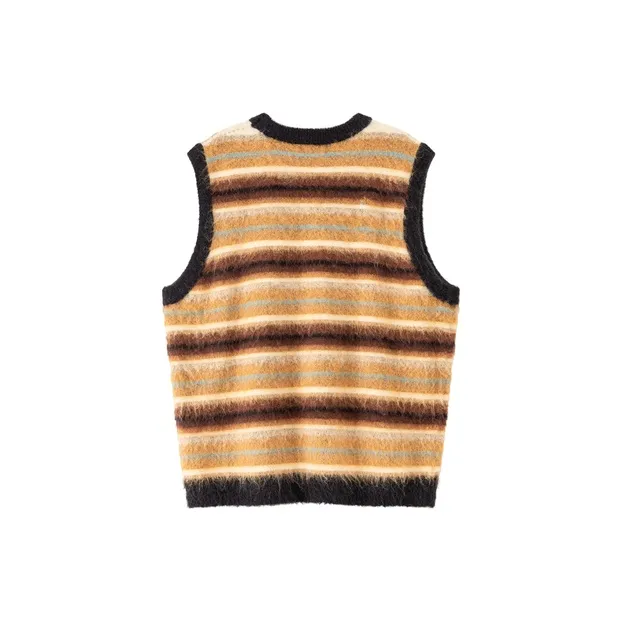 NO ONE ELSE Vest Unisex Yellow Stripes-1