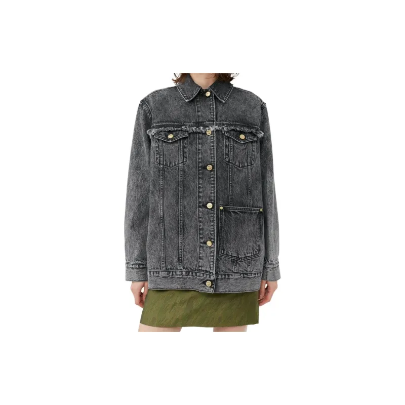 GANNI Buttoned Denim Jacket-5