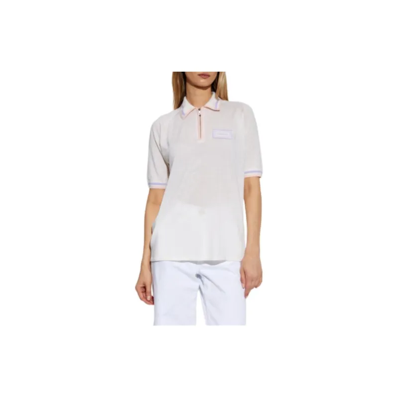 VERSACE Short-Sleeved Knitted Polo Shirt-2
