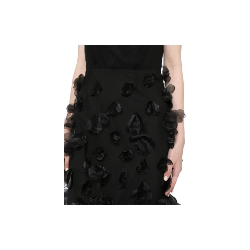 Marchesa Notte Floral-appliqué Tulle Gown-3